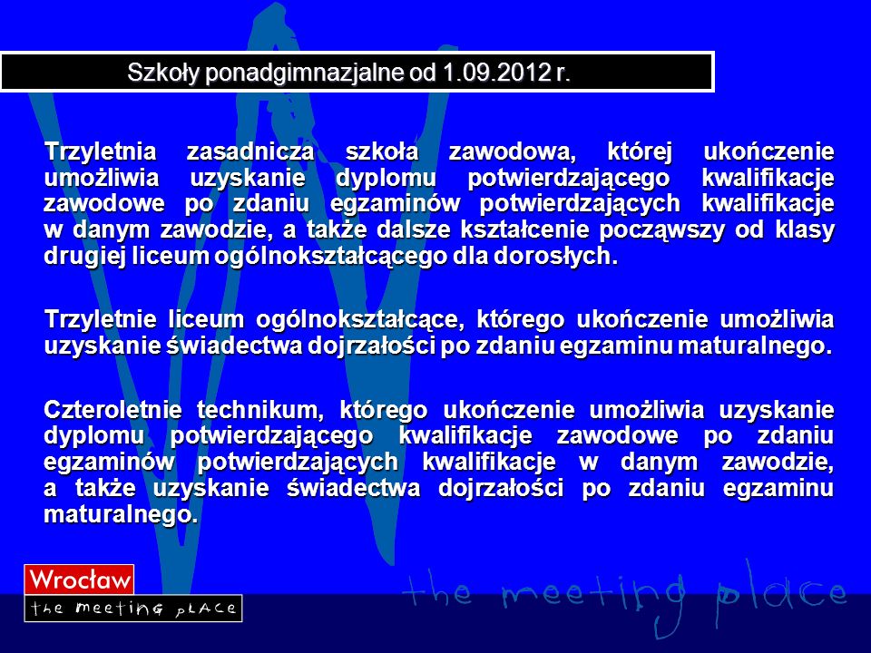 Szkolnictwo Ponadgimnazjalne Ppt Pobierz